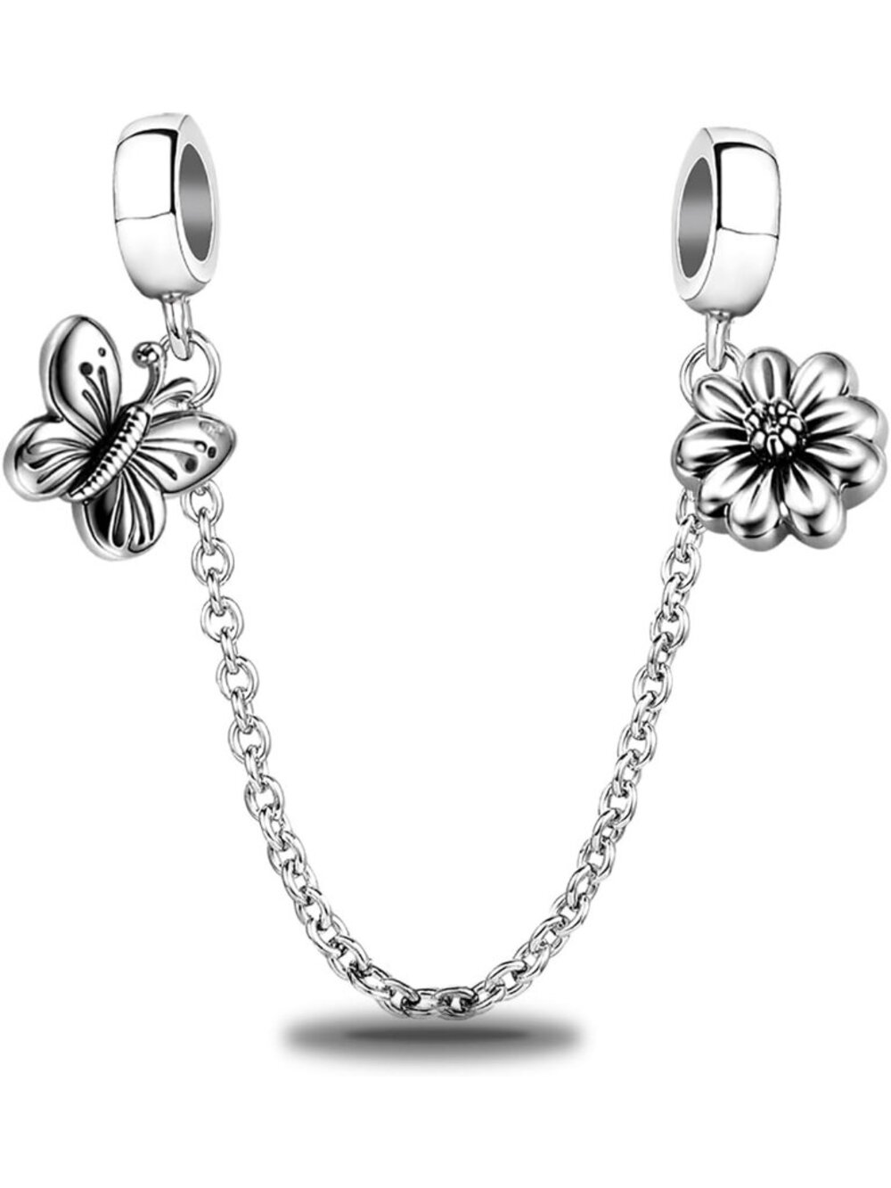 Women's Silver Bu&fl Christmas Halloween Compatible with Pandora Charm Bracelets